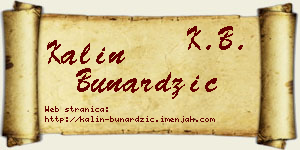 Kalin Bunardžić vizit kartica